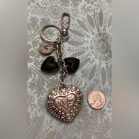 ☃️ 🚦3-$25🚦 Kathy Van Zeeland Heart Key Fob Ring Purse Clip - Picture 5 of 5